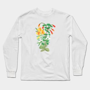 Wildflower bouquet painted illustration Long Sleeve T-Shirt